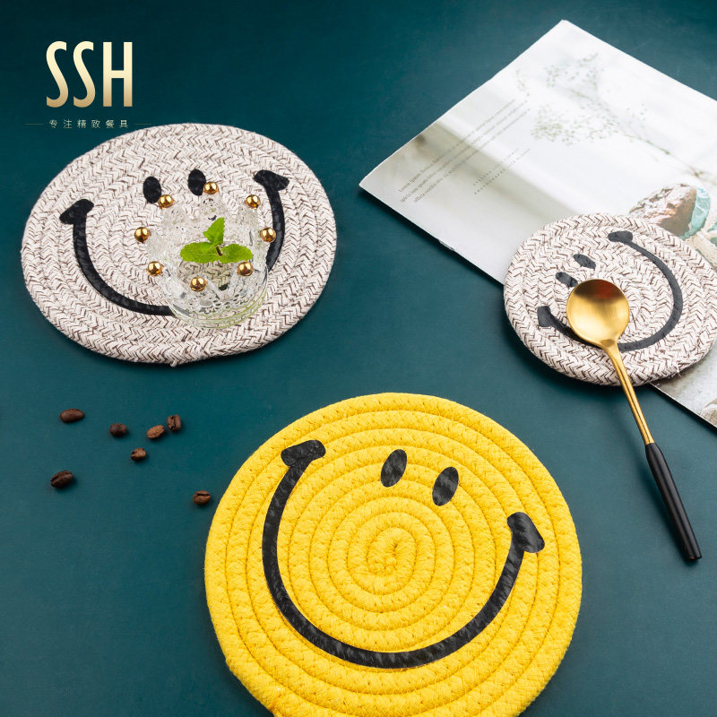 SSH placemat Household heat-resistant table mat Anti-scalding bowl mat Japanese simple cartoon plate mat Insulation mat coaster