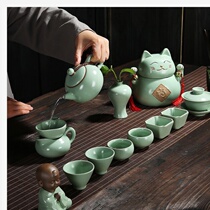 Ru kiln teapot hand-made open-piece large Ru kiln single pot ceramic Kung Fu tea set household tea making device Xi Shi teapot