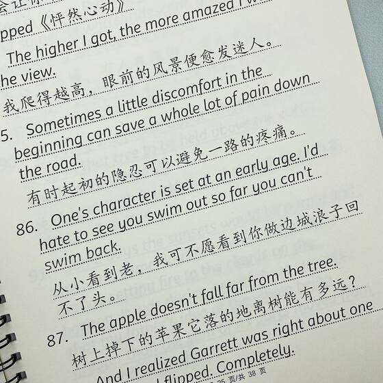 English Hengshui Style Calligraphy Copybook for High School and Middle School Students, College Entrance Exam Font Copybook, Whale Falling Script, Birds in Flight Collection, Little Prince Quotes