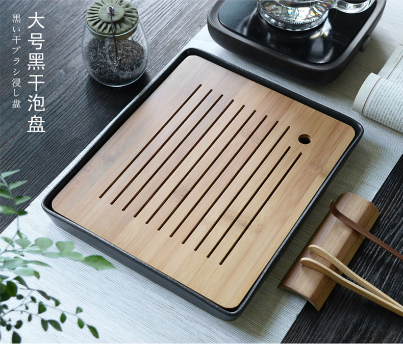 Become precious little ceramic kung fu tea water rectangle supersize tea table dry tea tray household Japanese small suit