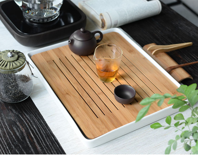 Become precious little ceramic kung fu tea water rectangle supersize tea table dry tea tray household Japanese small suit