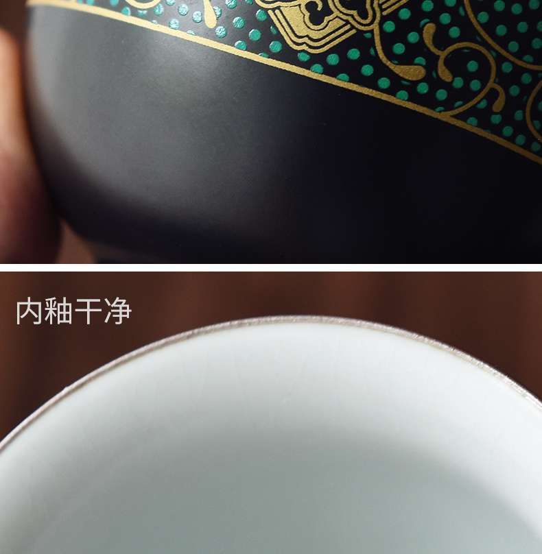 Become precious little ancient ceramic tureen household size only three bowls of kung fu tea tea cups of tea accessories