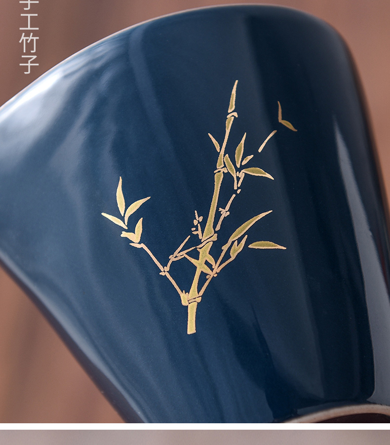 "Precious little ji blue household ceramics fair keller points to the machine manual kung fu tea tea set and a cup of hot sea and a cup of tea
