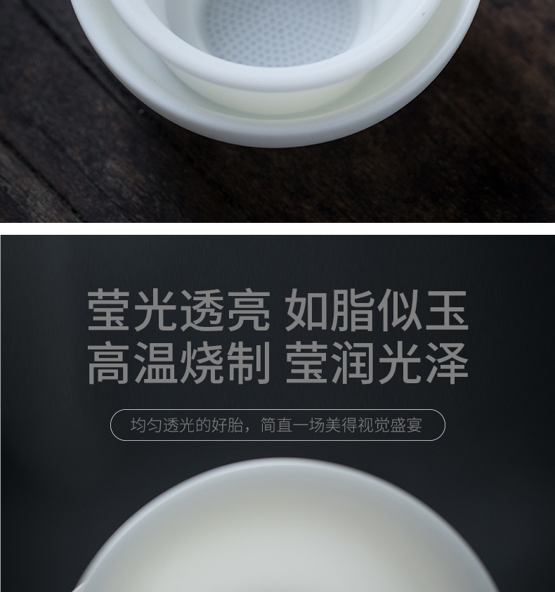Become precious little suet jade porcelain ceramic filter pinhole) tea tea filter manually kung fu tea tea taking