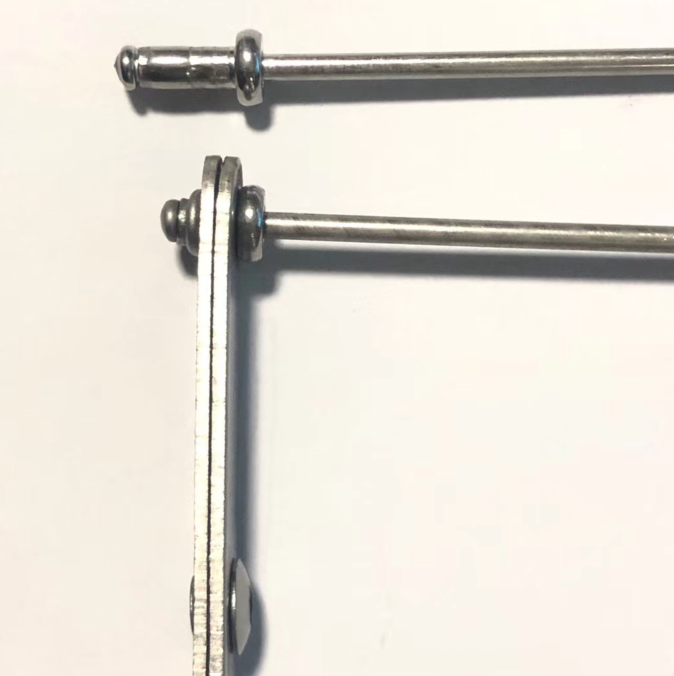 Telescopic anti-bird thorn semi-hollow rivet stainless steel hoop single-strand steel needle rivet needle plate accessories