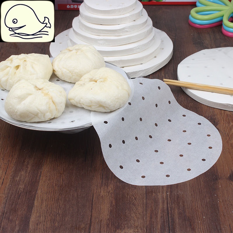 Steamed bread steamed cage paper non-stick household food grade oil paper steamer cloth mat steaming mat steamed bread high temperature resistant special