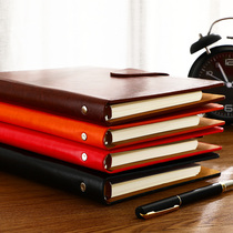 Looleaf buckle detachable a5 notebook book art exquisite simple College students six holes this office meeting record book thick horizontal line postgraduate entrance examination special reading notepad can be customized logo