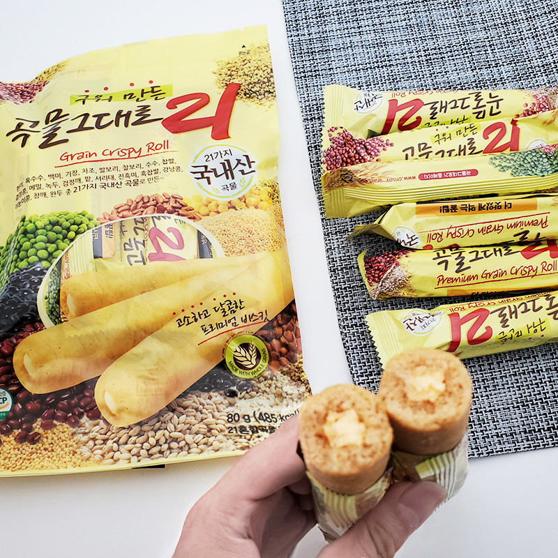 South Korea imports Everland 21 kinds of nutritional cereal bars non-fried cheese cheese sandwich rice crackers energy bars