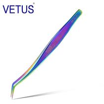 VETUS19 Awesome Colorful MCS-20MJP Series High Precision Stainless Steel Beauty Tweezers Mountain Tea Flower Professional Flowering