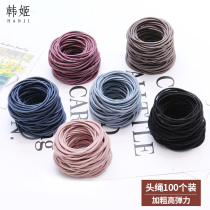 Tie hair hair accessories Solid color base high elastic rubber band hair ring fine head rope 2mm high elastic base base head rope