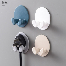 Non-marking plug hook Strong viscose kitchen hanging power cord storage hook Punch-free suction cup power plug hook
