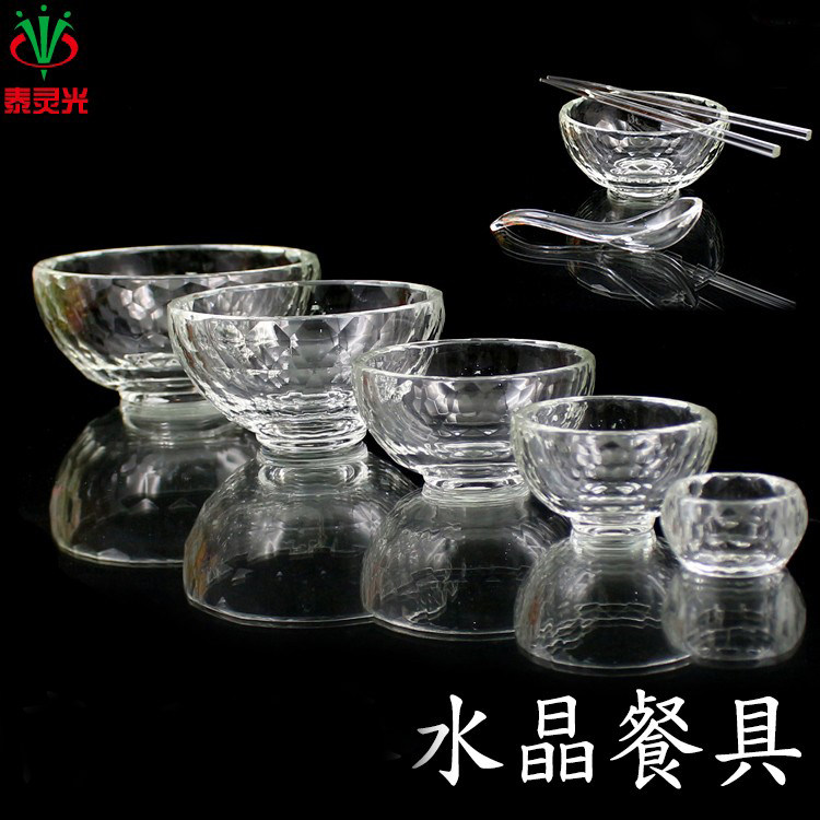 Thai craft brand supplies crystal water supply cup bowl for plate spoon chopsticks universal decoration