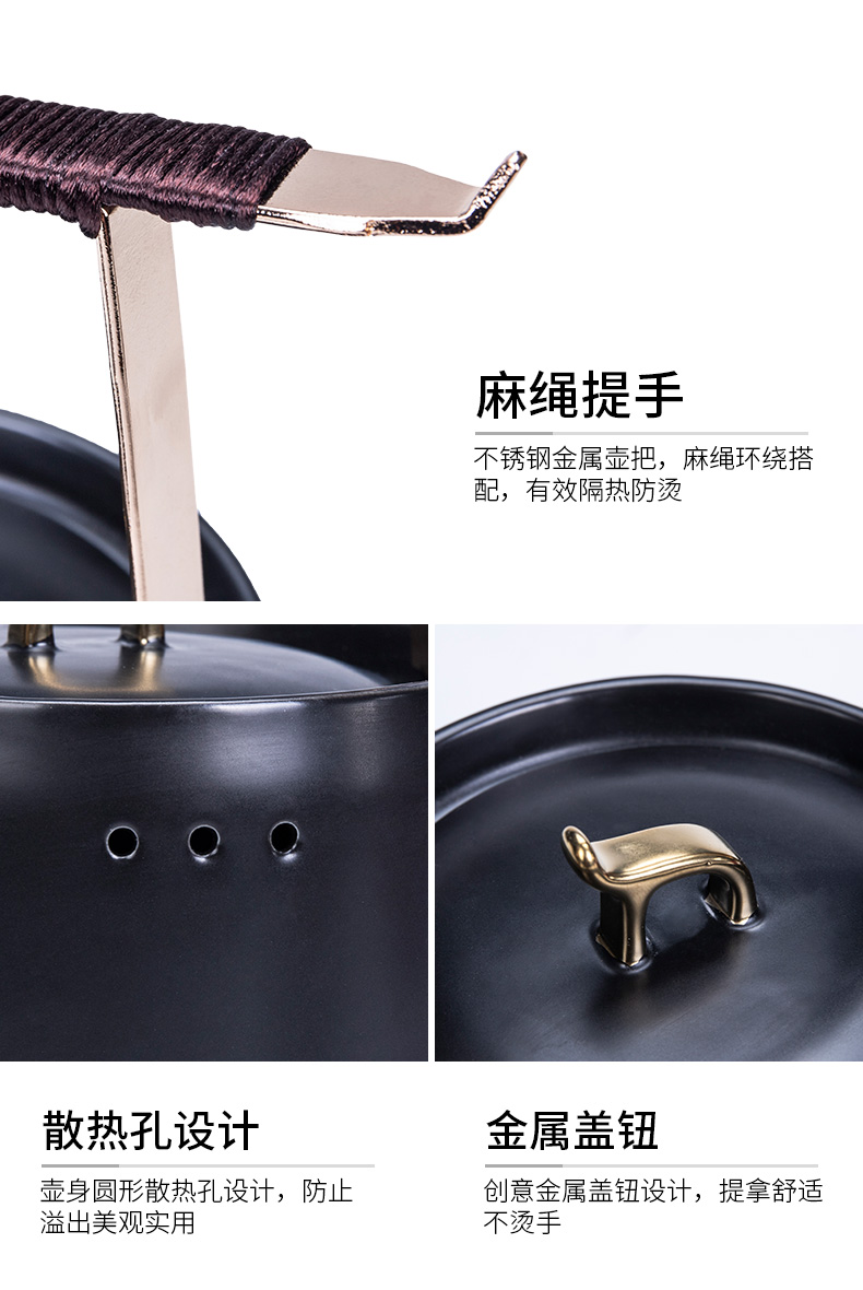 Ceramic cooking pot suit small electric home tea machine automatic electric kettle insulation TaoLu with one person