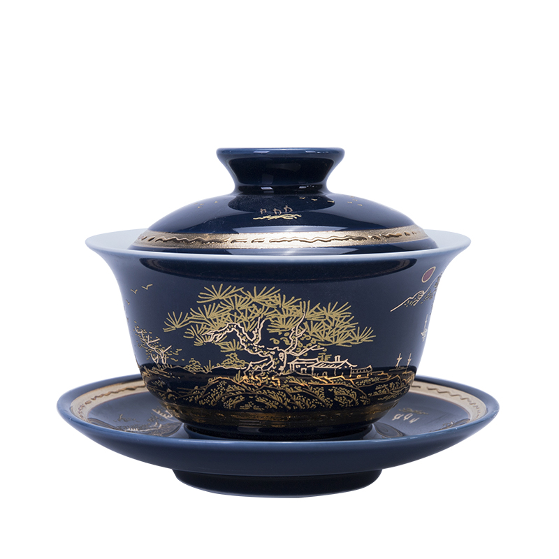 Only three tureen tea cups a single large kung fu tea bowls of household ceramics with hand grasp the bop hot tea tea set zero pot