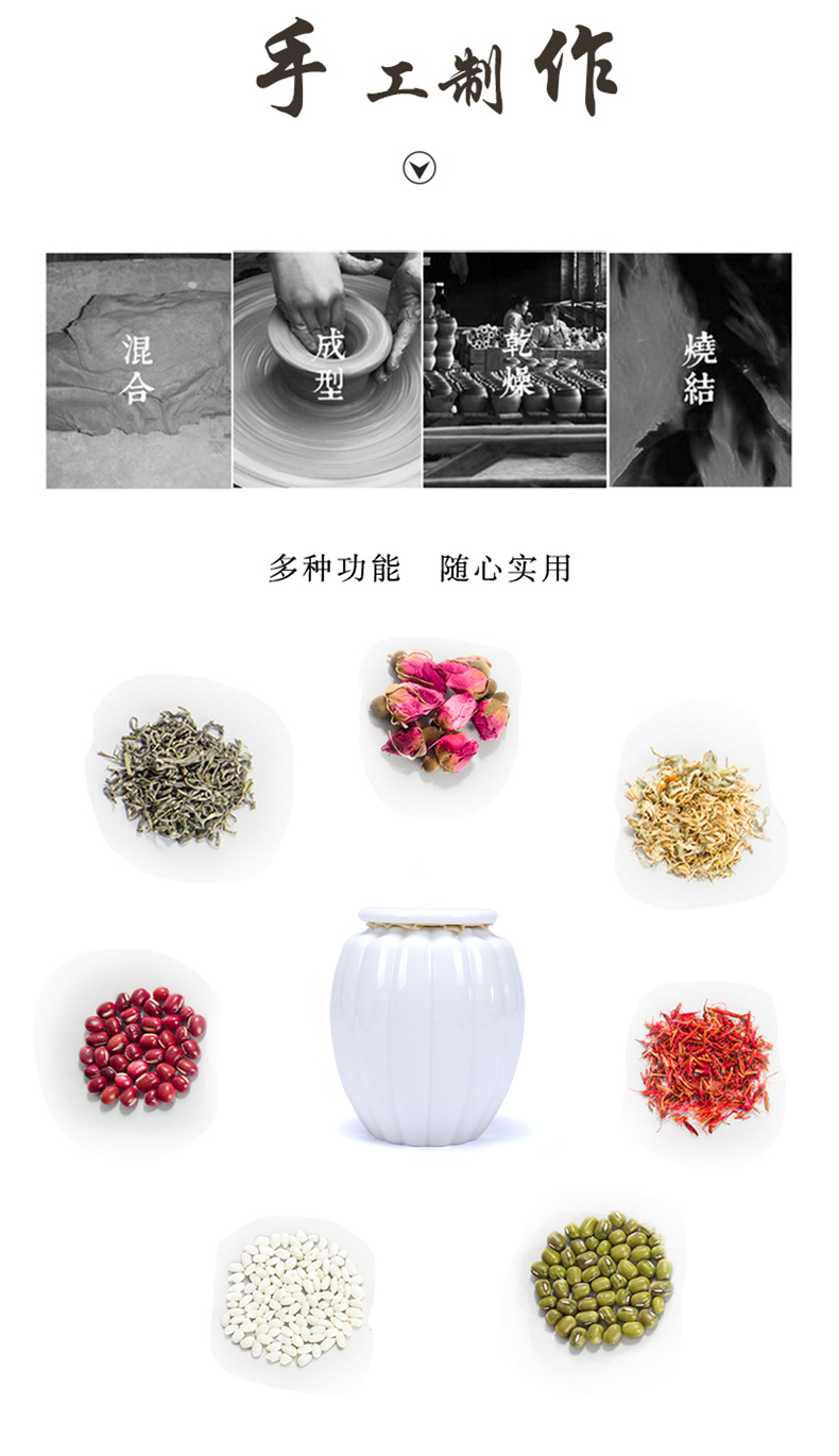 Household ceramic tea pot seal creative move fashion storage tanks, small portable portable tea caddy fixings