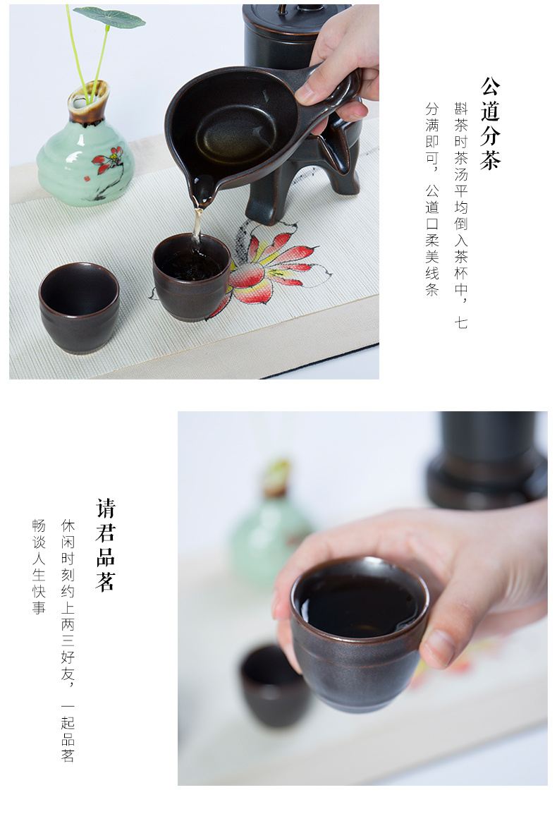 Stone ground tea sets tea tea set lazy semi - automatic tea to implement fortunes ceramic teapot tea