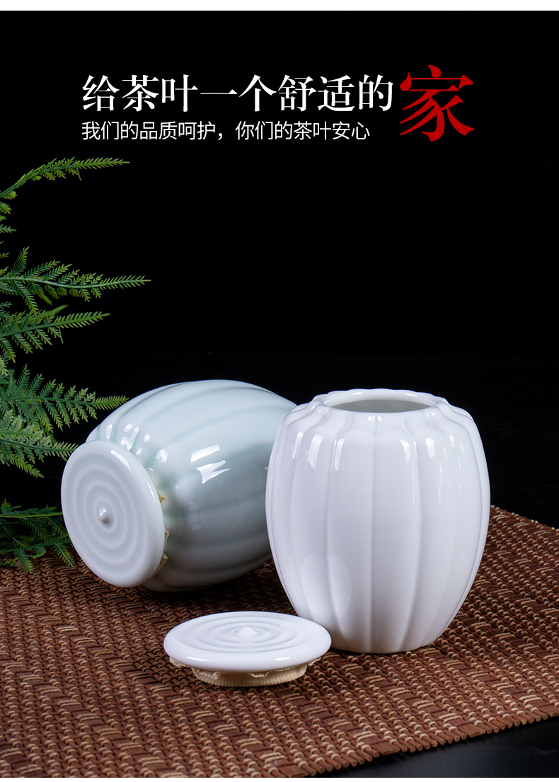 Household ceramic tea pot seal creative move fashion storage tanks, small portable portable tea caddy fixings