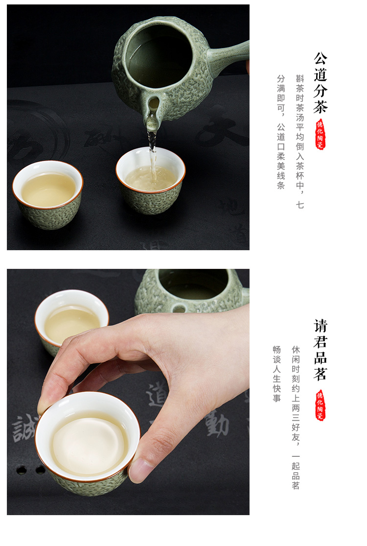 Semi automatic kung fu tea set suit small set of creative home office teapot teacup ceramic lazy people make tea