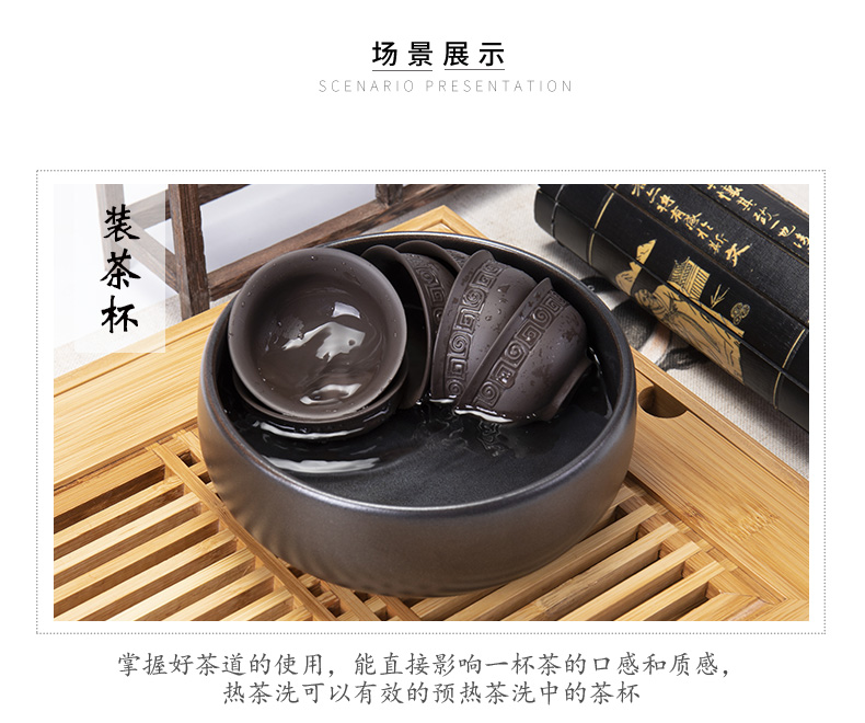 Jane quality tea wash your zen ceramic household size cup water jar coarse pottery writing brush washer from kung fu tea accessories tea taking with zero