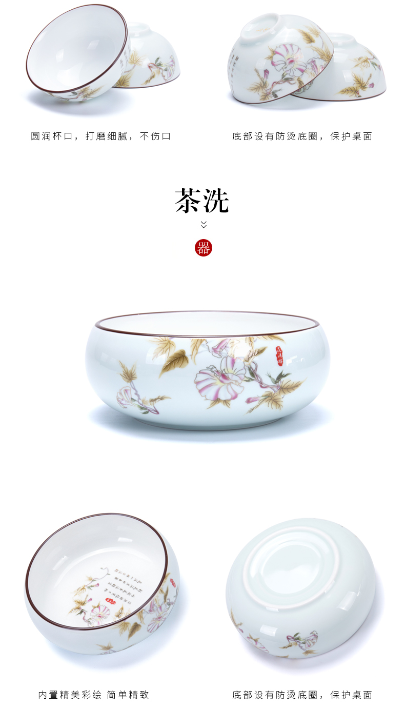 White porcelain tea set suit household ceramics kung fu tea cups contracted sitting room of Chinese style tea the whole office