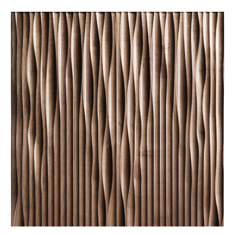 Decorative integrated cladding wall panel door panel solid wood carving shape plate three-dimensional relief corrugated board three-dimensional wave board