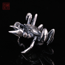 Zao Wang Tang original sterling silver crab cover set Japanese iron pot Purple sand pot Pot cover bracket line incense incense tea pet accessories