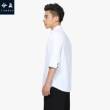 今臣 Ханьфу, футболка, топ, короткий рукав, V-образный вырез, китайский стиль