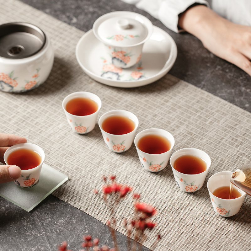 The Self - "appropriate content of jingdezhen hand - made built in hot water bucket tin cover water jar tea cup washing dry wash tea accessories kung fu