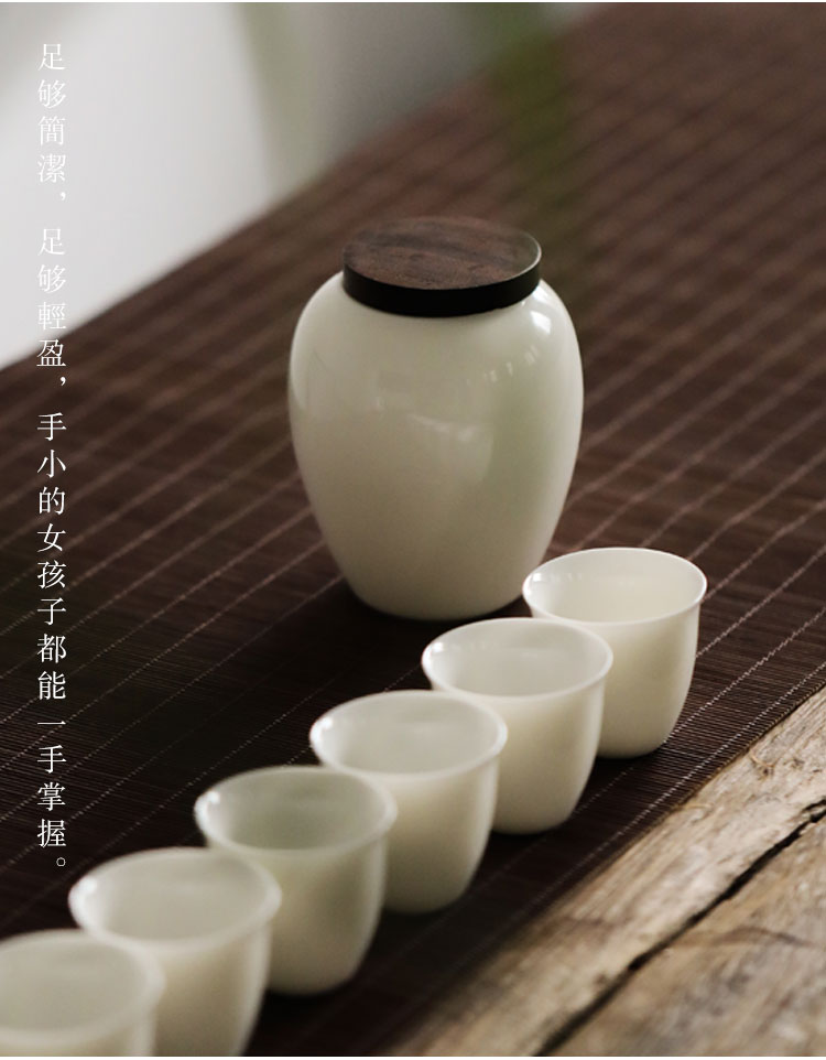 The Self - "appropriate content Japanese small seal pot caddy fixings household saving POTS ceramic POTS of tea storage warehouse accessories