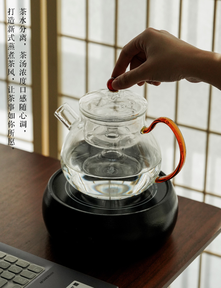Glass boiling kettle suit the electric TaoLu boiled tea, the tea stove to boil tea steam boiling, steaming pot of household contracted