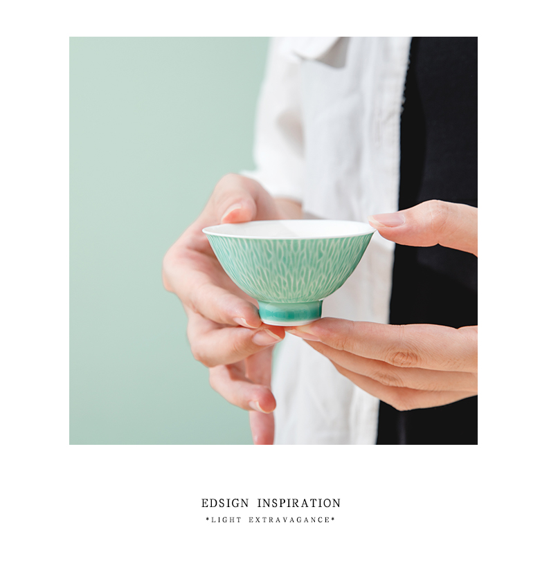 The Self - "appropriate content iris blue master cup tea cups jump cut sample tea cup jingdezhen contracted Japanese kung fu tea set