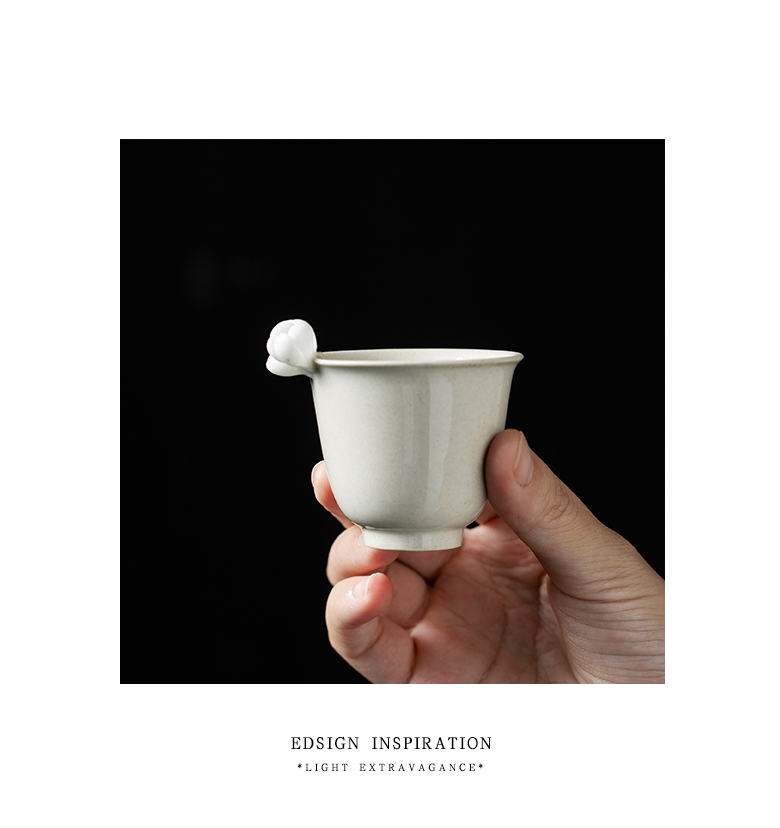 The Self - "appropriate content of jingdezhen plant ash sample tea cup tea cups carving kung fu tea cups Japanese contracted