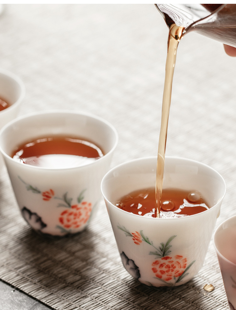 The Self - "hand - made Chinese jingdezhen ceramic cups sample tea cup noggin kung fu tea thin foetus masters cup