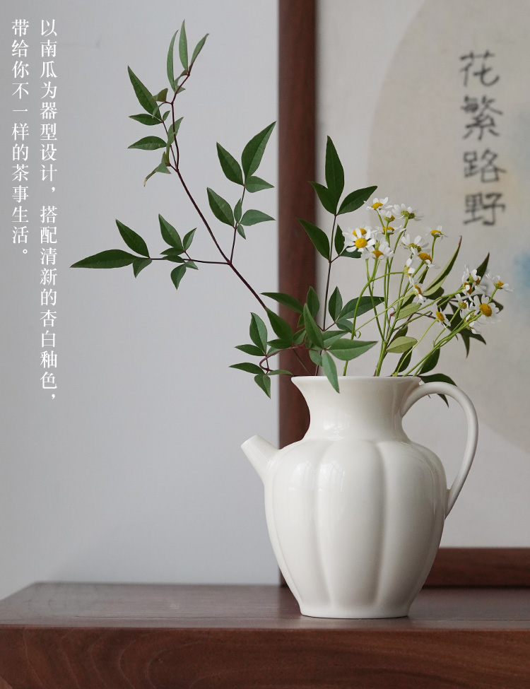 Manual green ceramic teapot apricot hand craft fair keller of floral outraged imitation song dynasty style typeface I and contracted flower vase kung fu