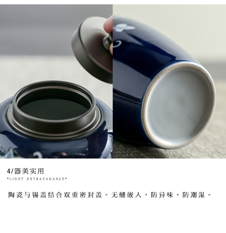 The Self - "appropriate content ceramic tea pot of green tea tin cover ceramic POTS of tea pot storage tanks tank sealing box