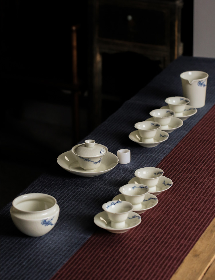 Left up hand - made ceramic kung fu master cup sample tea cup master Japanese cups a single household of jingdezhen tea service