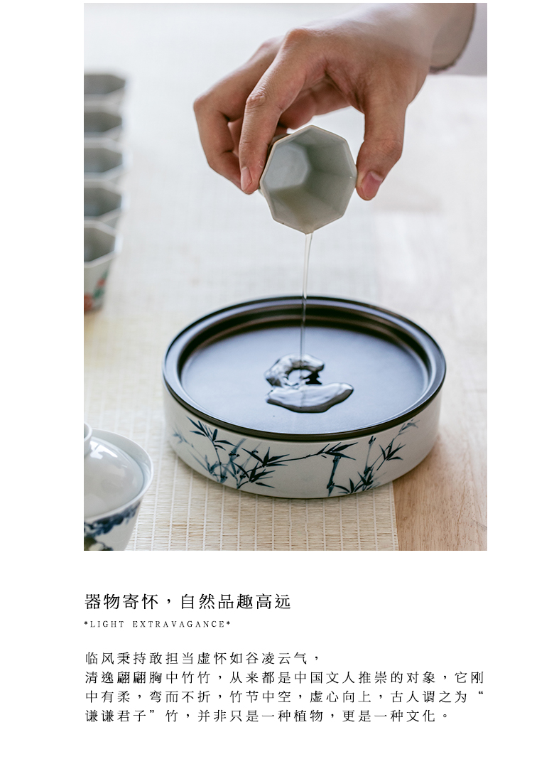 The Self - "appropriate content of jingdezhen hand - made manual pot of 12 water dry mercifully small Japanese tea tray filling dry mercifully