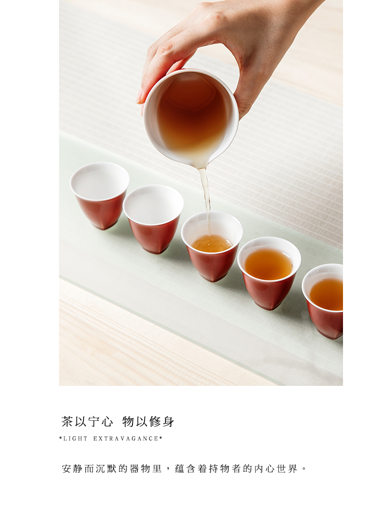 The Self - "appropriate content of jingdezhen ruby red tea ware Japanese retro points fair keller cup kung fu tea set