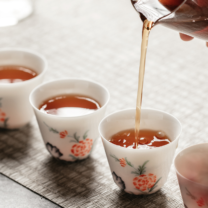 The Self - "hand - made Chinese jingdezhen ceramic cups sample tea cup noggin kung fu tea thin foetus masters cup