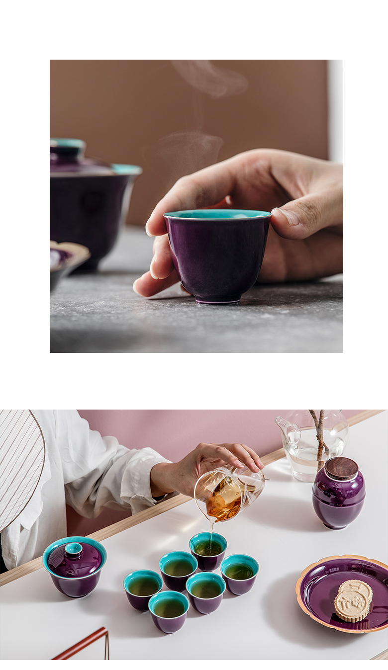 The Self - "appropriate content characteristics of purple Chinese teacups single sample tea cup cup cup of jingdezhen ceramics craft master cup kung fu