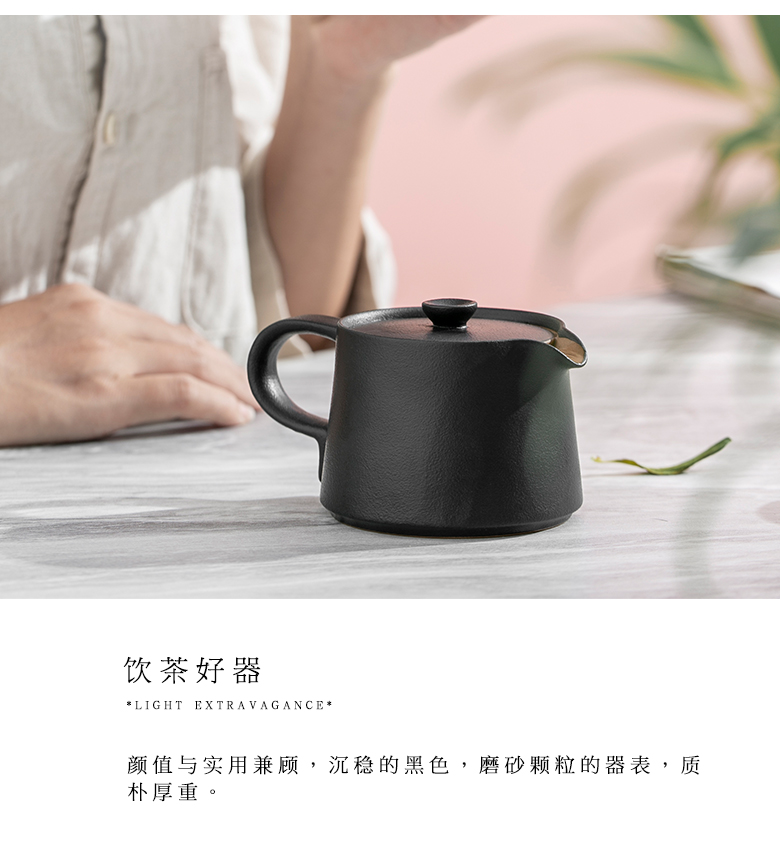 The Self - "appropriate content teapot Japanese contracted teapot ceramic tea set home little teapot small single pot of the teapot