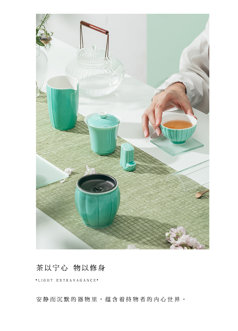 The Self - "appropriate content iris green household to use is not hot tea tureen jingdezhen kung fu tea set by hand