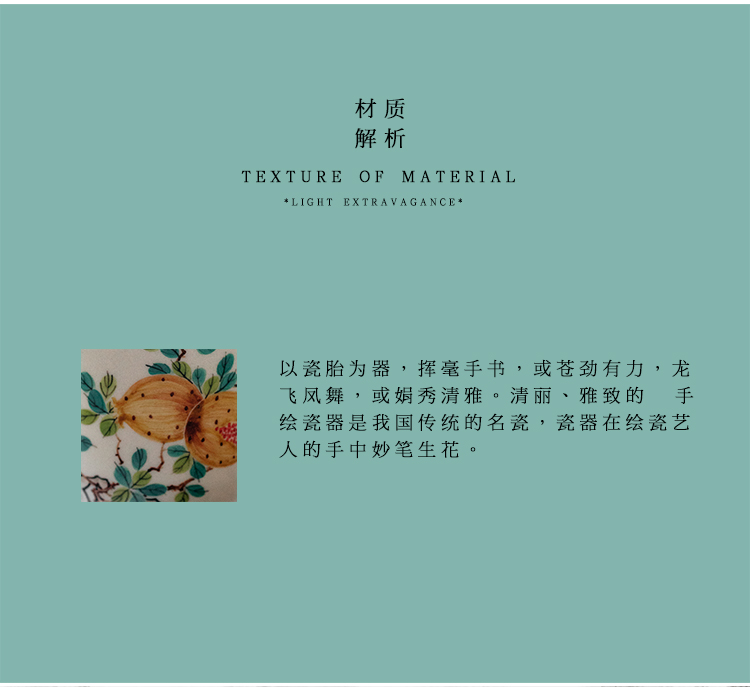 The Self - "appropriate content of jingdezhen hand - made pomegranate tureen single CPU use ceramic retro kung fu tea set