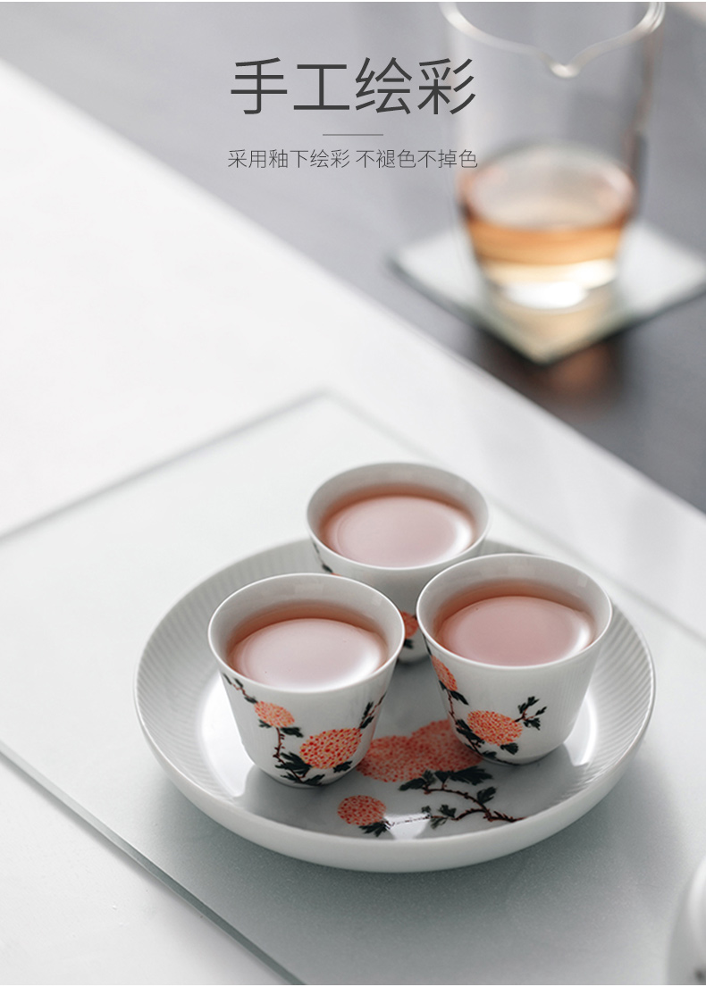 The Self - "appropriate content Japanese manual pot dry terms fruit snack plate bearing hand - made base saucer pot pad accessories