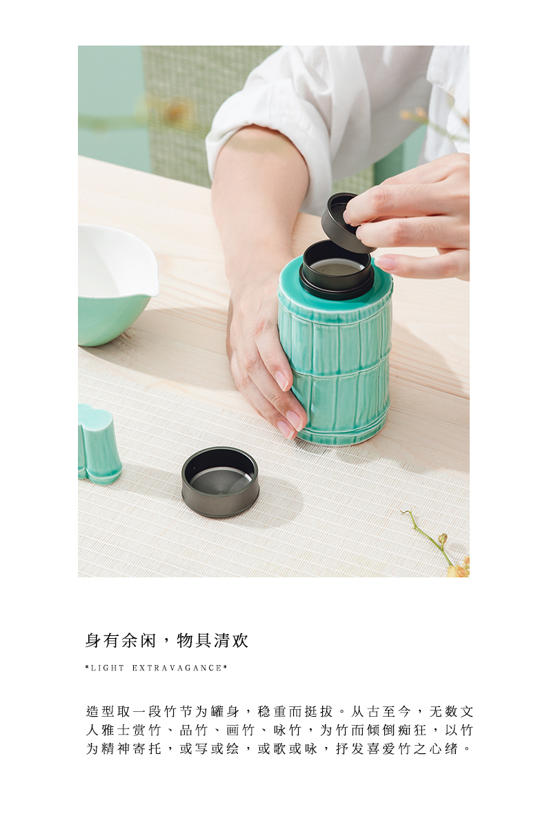 The Self - "appropriate content iris blue tin cover metal caddy fixings cover sealed as cans ceramic POTS kung fu tea set