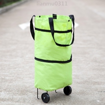 Grocery shopping cart cloth bag home shopping cart small pull car sound large portable grocery shopping cart durable light and easy to use grocery shopping cart