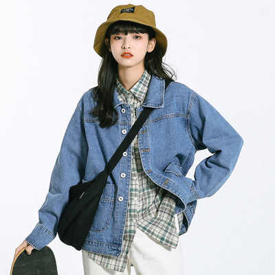 taobao agent Jacket, baseball denim uniform, autumn, Korean style, internet celebrity, long sleeve