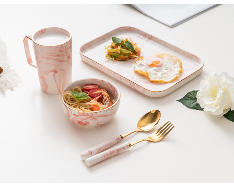 Creative picking household suit one food restaurant tableware ceramics ears plate of web celebrity western dishes for breakfast