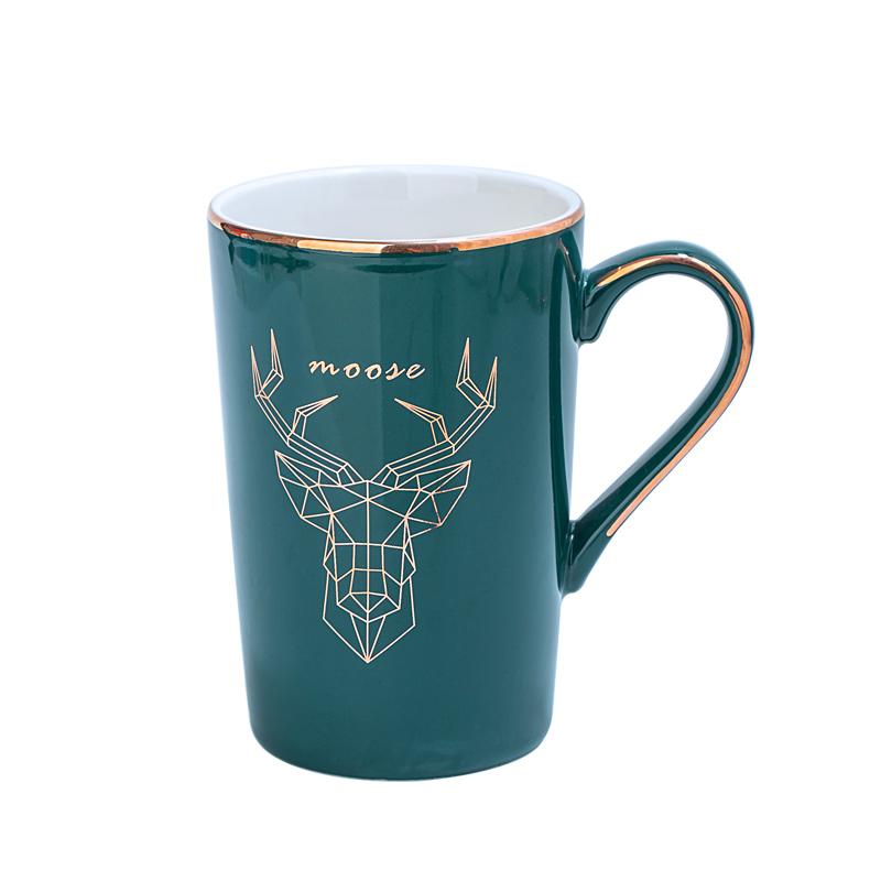 Nordic deer lines up phnom penh emerald ceramic keller of coffee cup large capacity cup of milk a cup of water glass