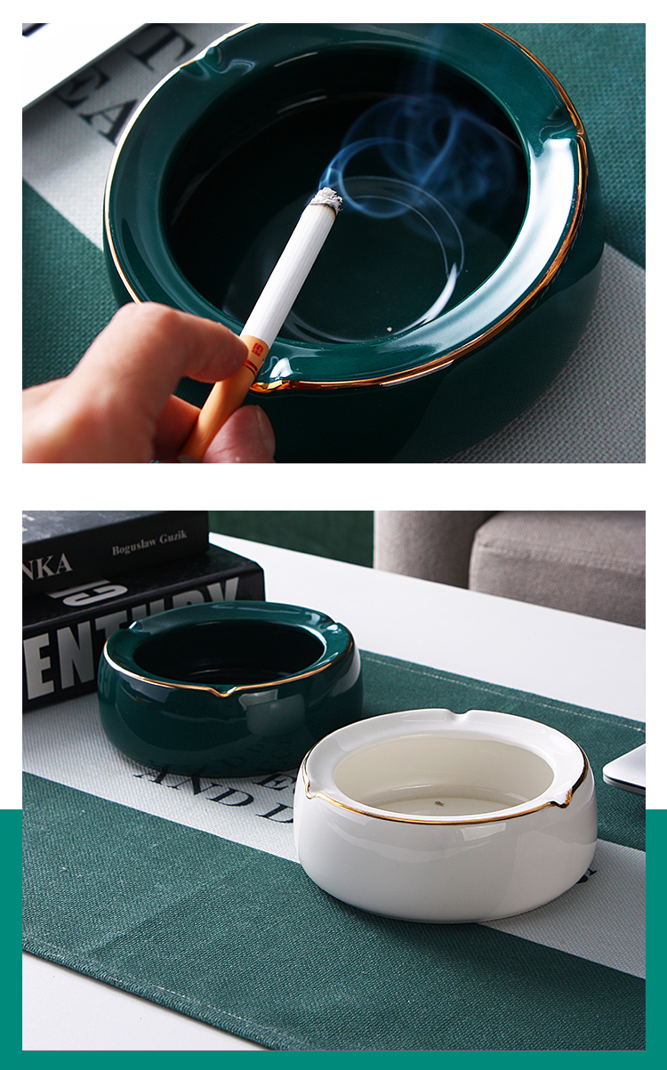 Nordic creative ashtray move ceramic ashtray home sitting room of Europe type style multi - functional office ashtray